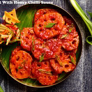 Lotus Root With Honey Chilli Sauce
