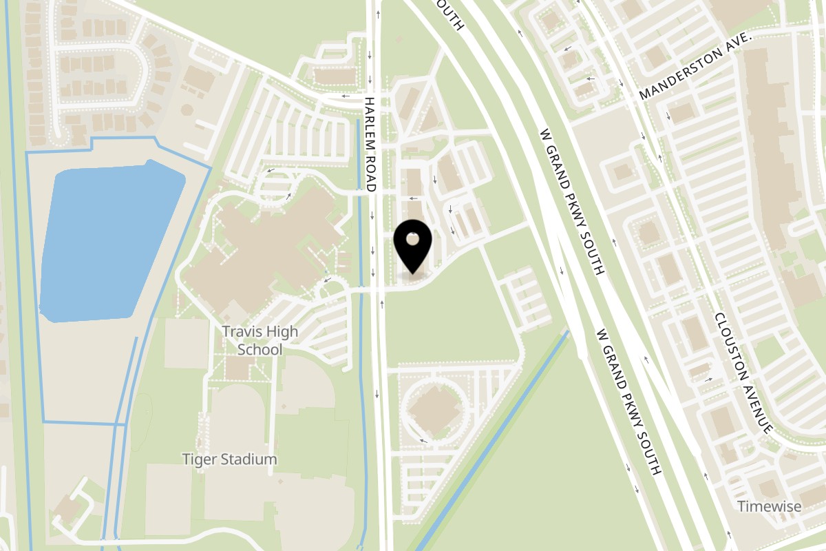 Map showing the location of Nirmanz Food Boutique Nirmanz Food Boutique Richmond on 11143 Harlem Rd Suite 410 in Richmond